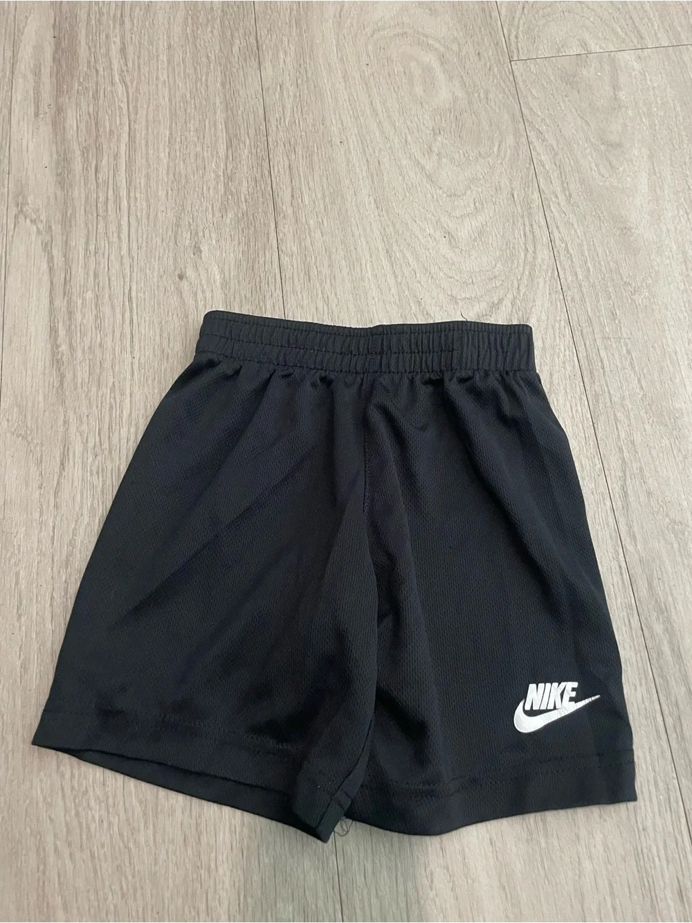 Nike Black Kids Athletic Shorts with White Logo